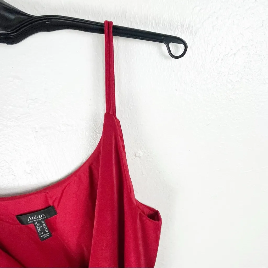 AIDEN MATTOX Red Faux Wrap V - Image 7