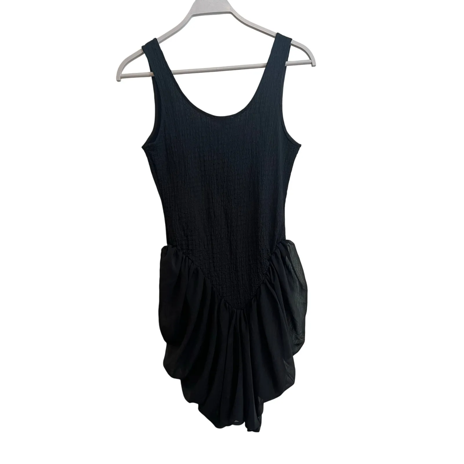 Hers and Mine Smocked Bubble Ballet Black Mini Dress Size: Small New with Tags - Image 2