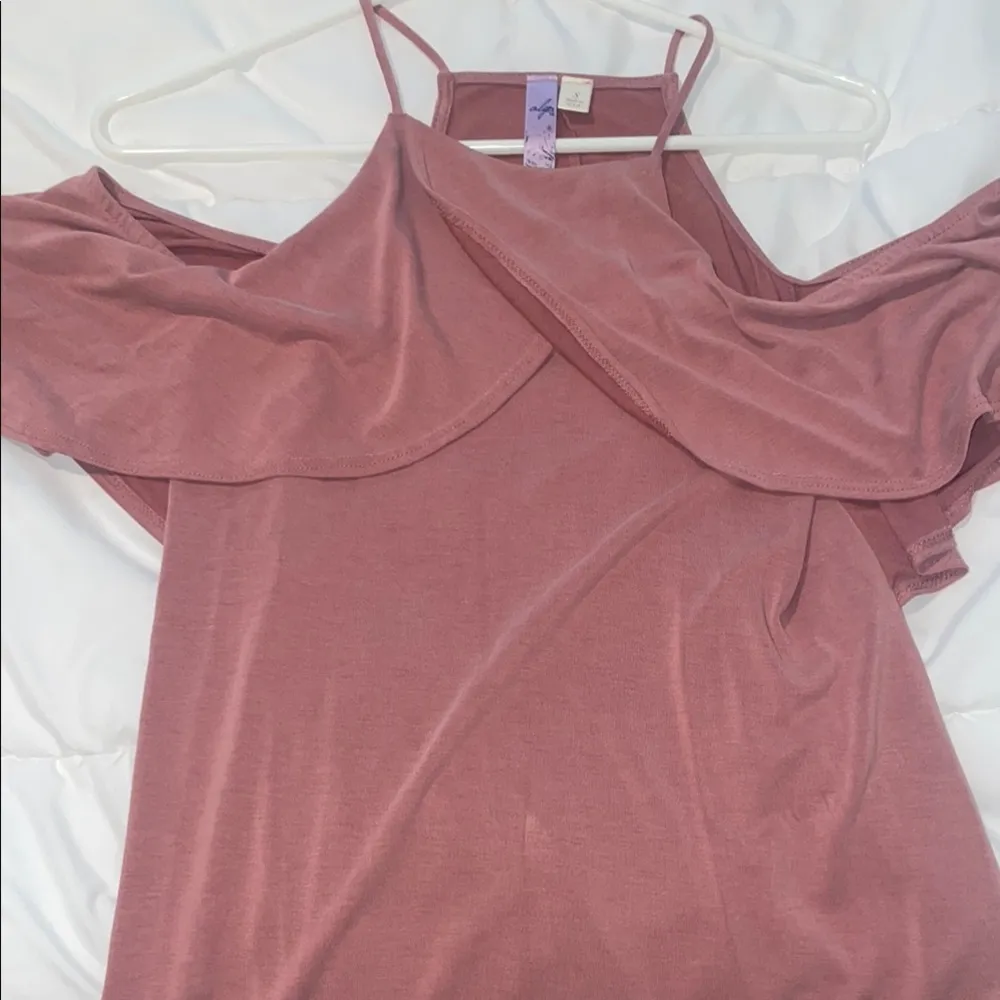 Pink Ruffled Tiered Asymmetrical Sundress - Image 5