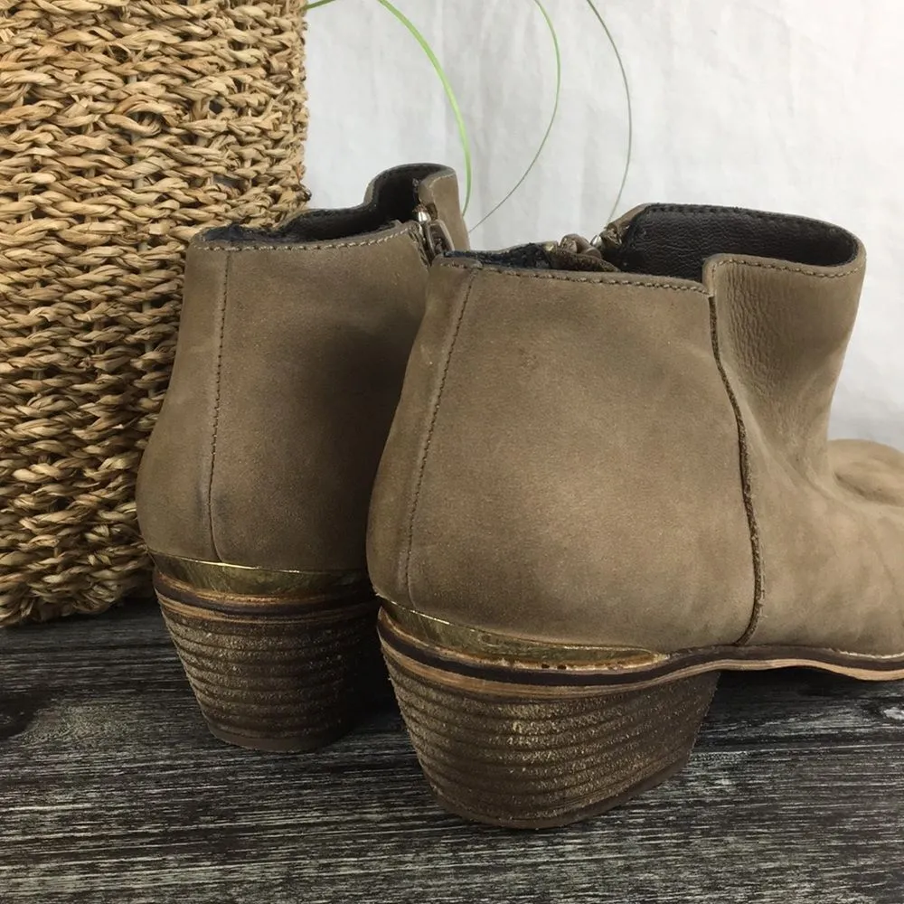 Steve Madden Taupe Brown Remingtn Zip Suede Boot Bootie 10 - Image 3