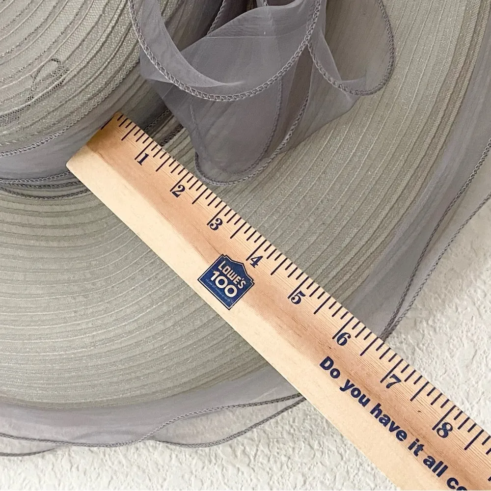 Vintage GIOVANNIO NY “Truly” Gray Wide Brim Dress Hat Derby Fascinator Hat - Image 7