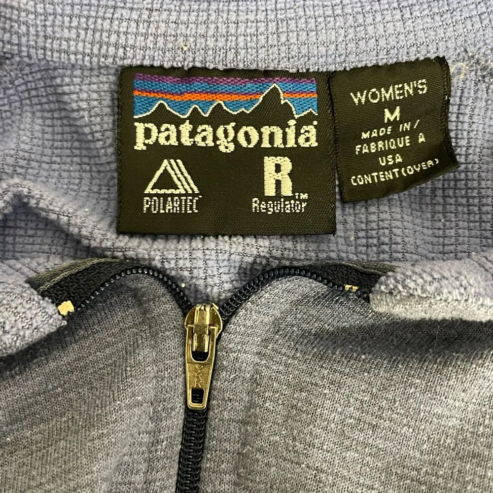 Patagonia  R Polartec Long Sleeve Thermal Base layer 1/4 zip blue Size Medium - Image 5