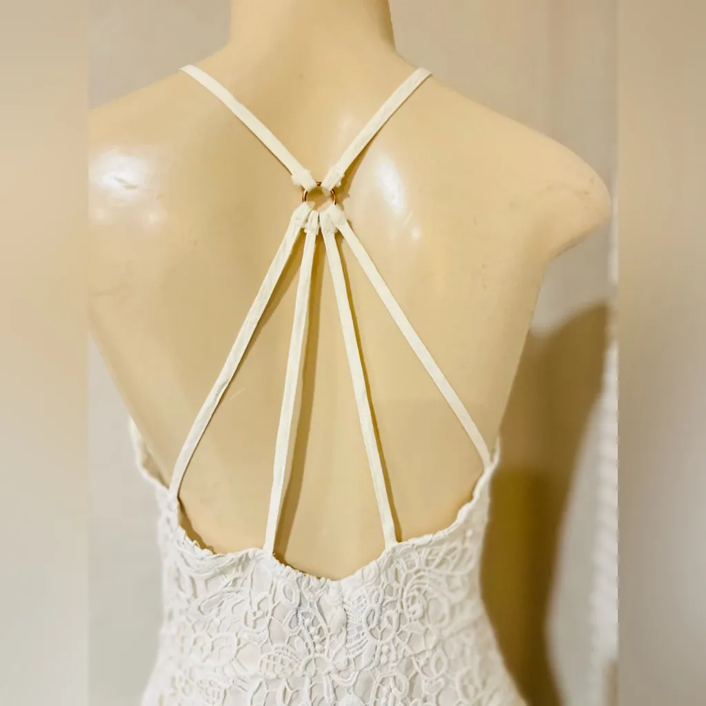 Kendall & Kylie Women’ Lace Strappy Dress Ivory size S - Image 4