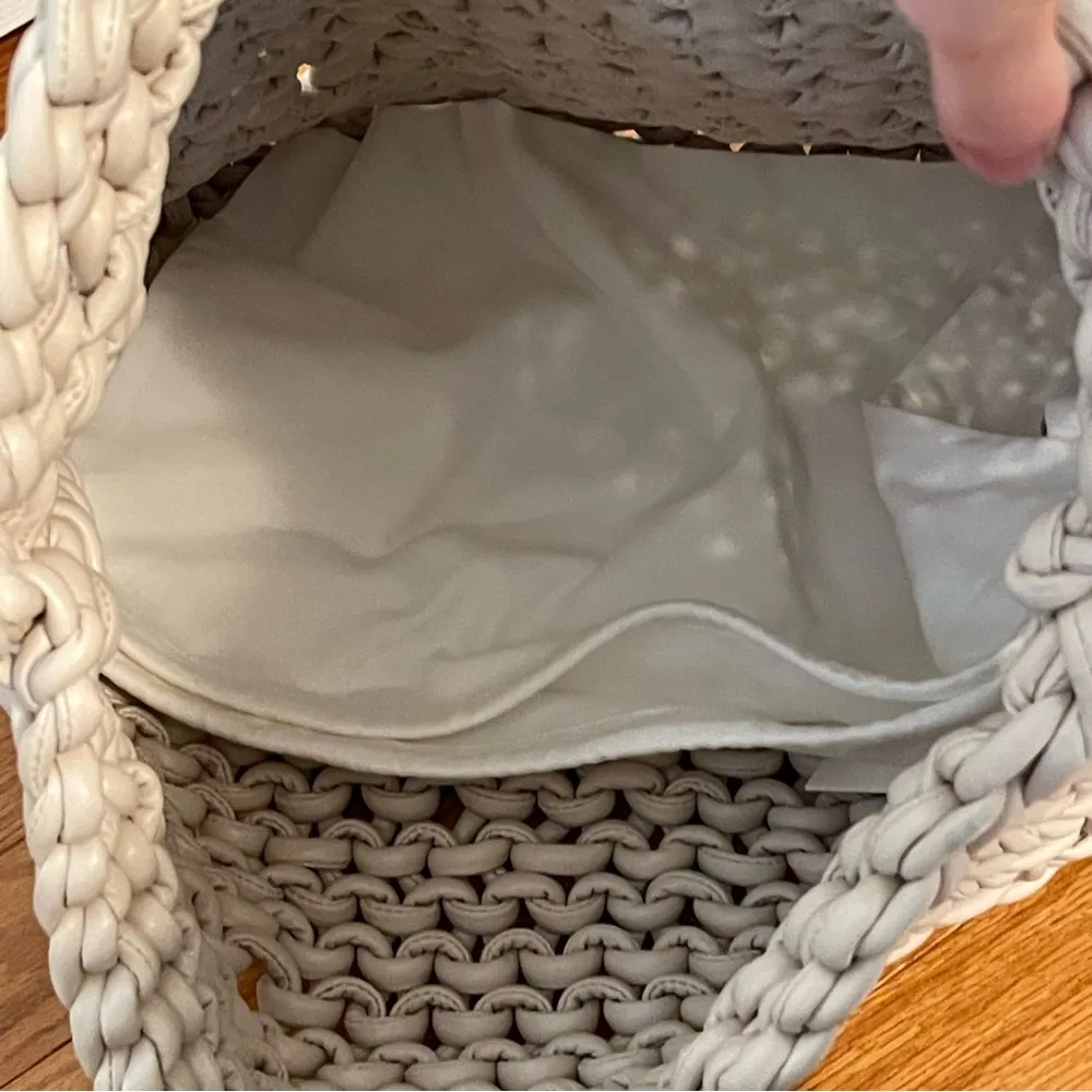 A.L.C. Knitted Leather Foldover Clutch Bag - Image 6