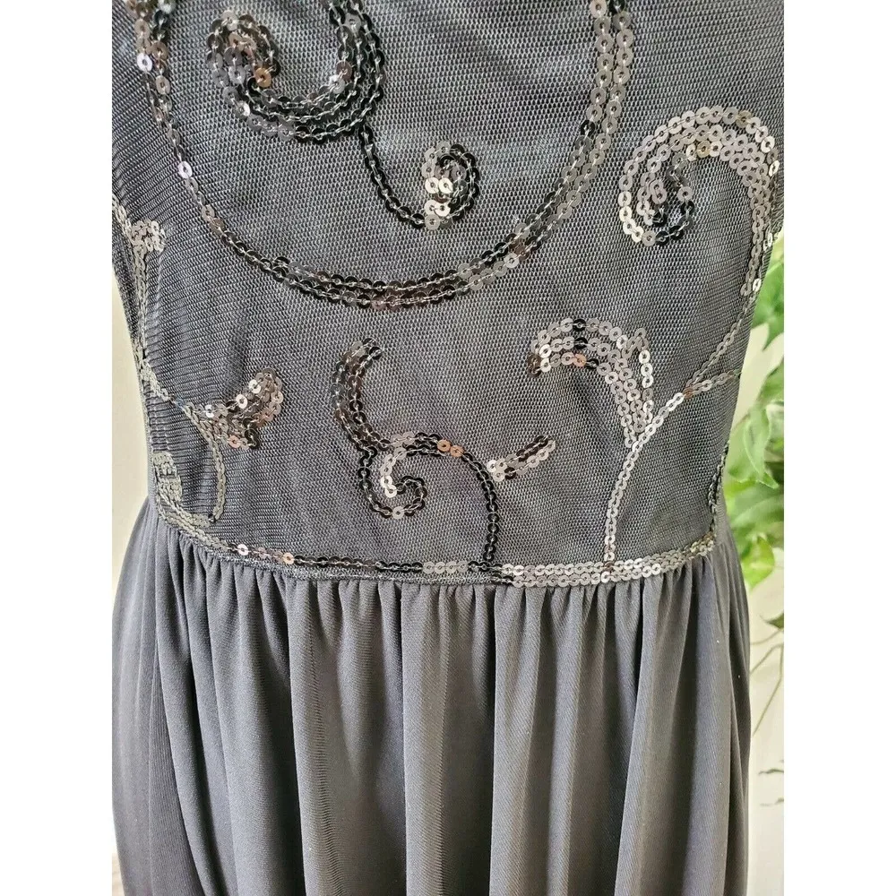 Jessica Howard Womens Black Polyester One Shoulder Off Knee Length Dress Size 16 - Image 3