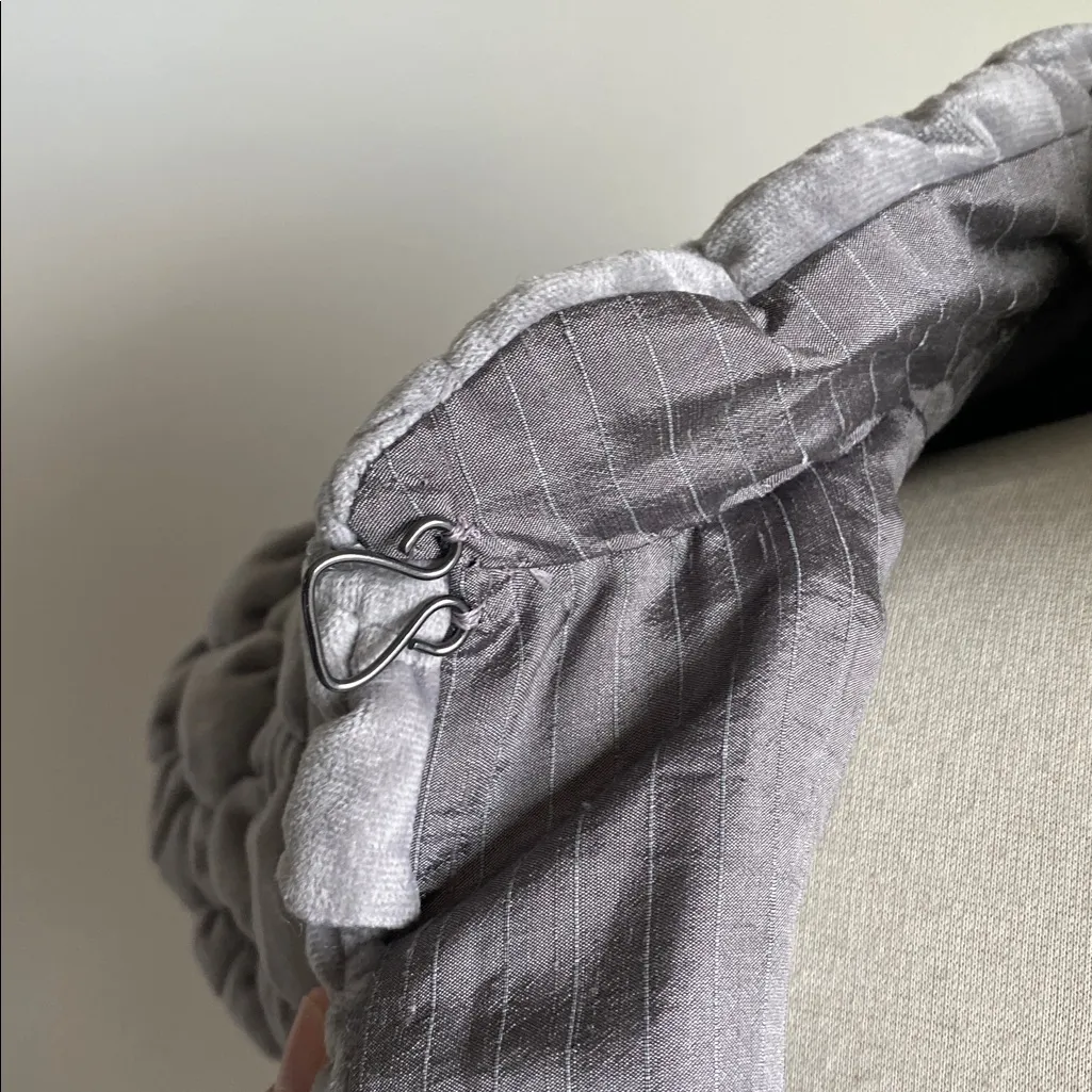 Custom Quilted Cropped Vest Jacket Womens Sz Small Grey Gray - Image 5