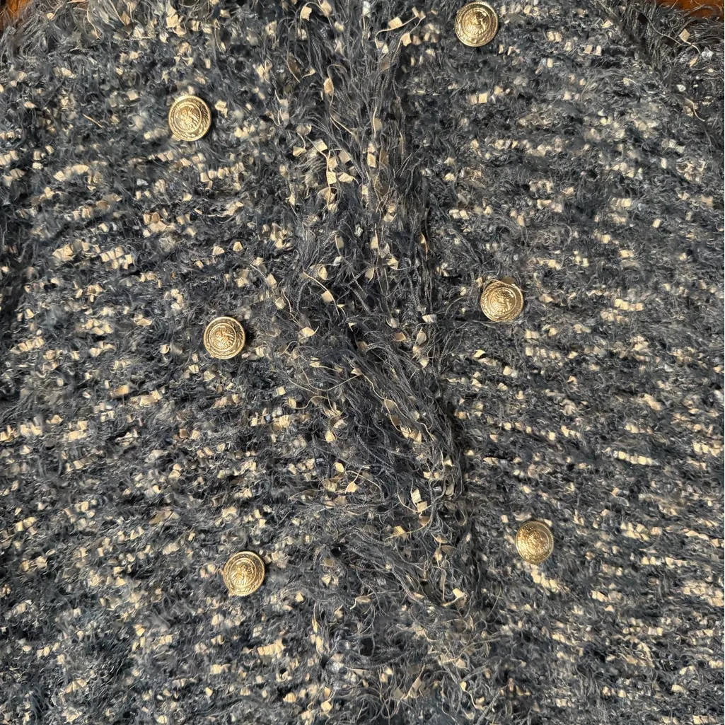 L’AGENCE Azure Blue Multi Tweed Cardigan Blazer Size Small NWT $550 Lagence - Image 9