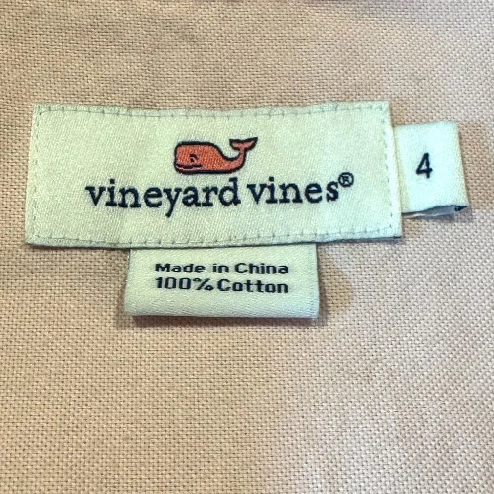 Vineyard Vines Cotton Long Sleeve Button Up Pink 4 - Image 6