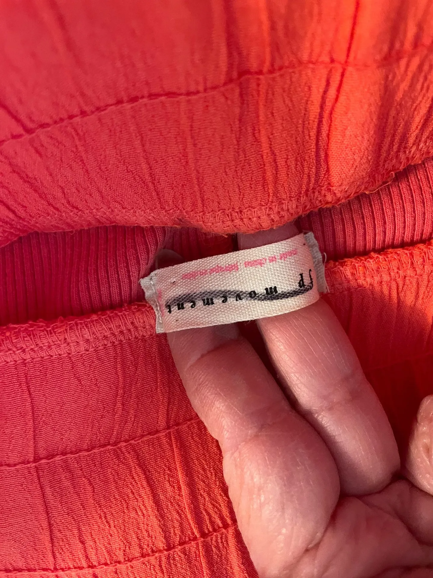 FP Movement Ballet All Day Skort Skirt Shorts Coral Ribbed Smocked Women XS NEW - Image 9