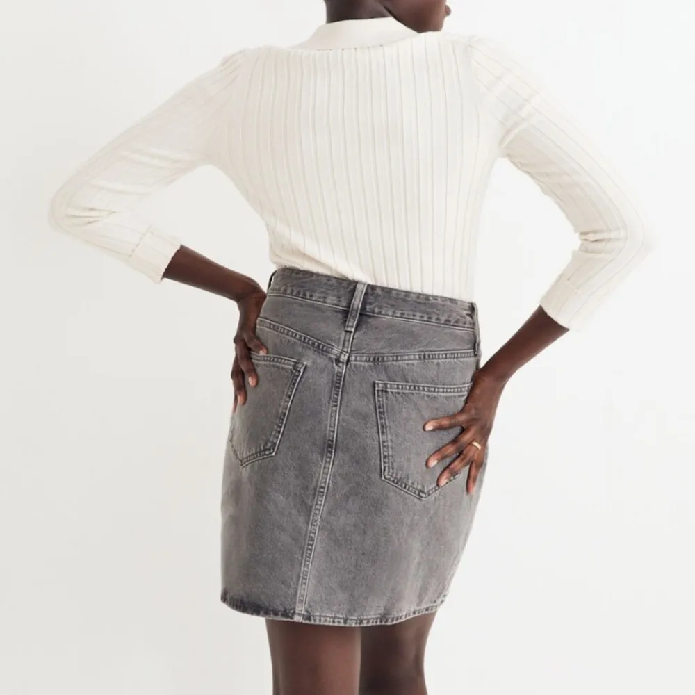 NWT Madewell Curvy Denim High-Waist Straight Mini Skirt in Northboro Wash - 27 - Image 2