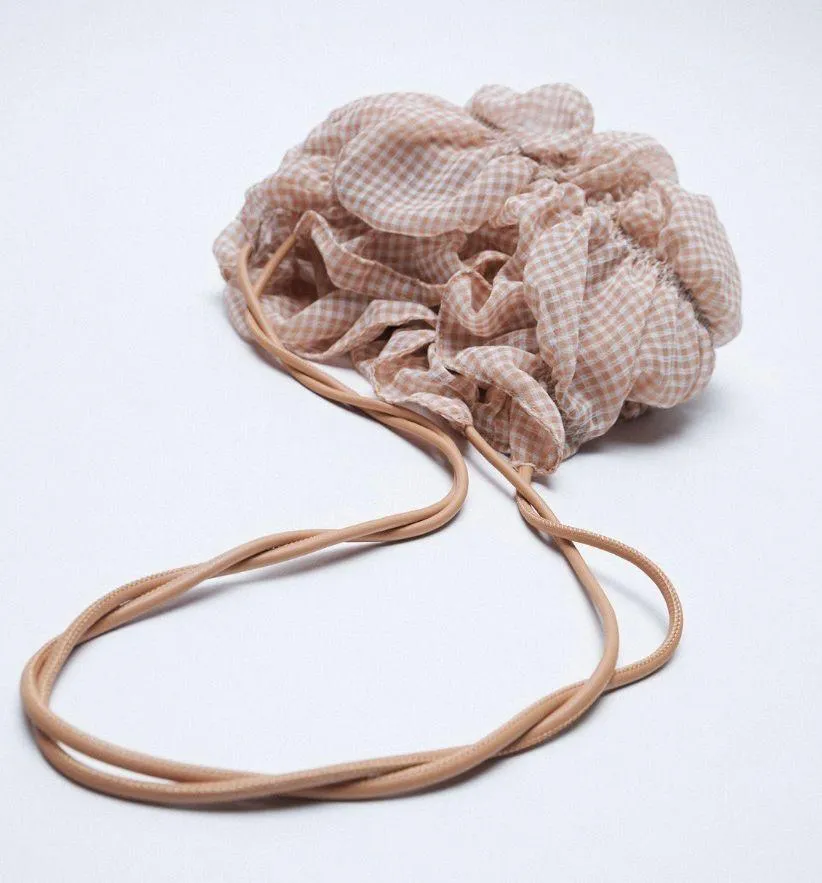 Gingham Organza Bag (New with tag) - Image 4