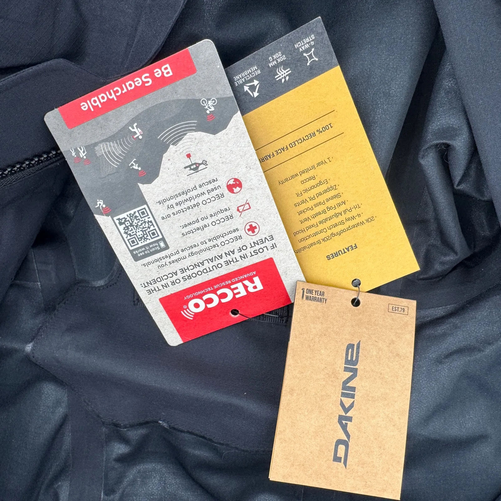 Dakine Sender Stretch 3L Ski Snow Insulated Jacket Sz XS Recco NWT Snowboard - Image 8