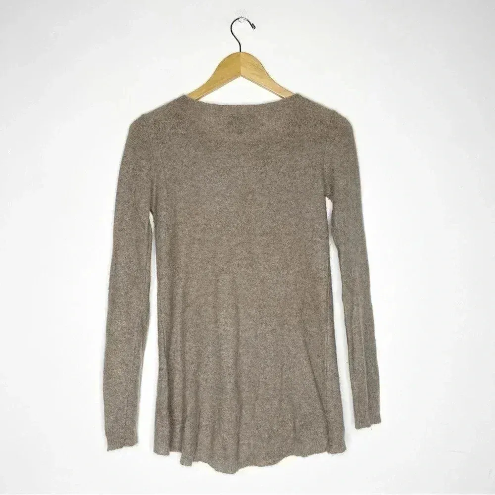Saffron Women’s Small Cashmere Taupe Tan Scoop Neck Sweater Size Small Brown - Image 6