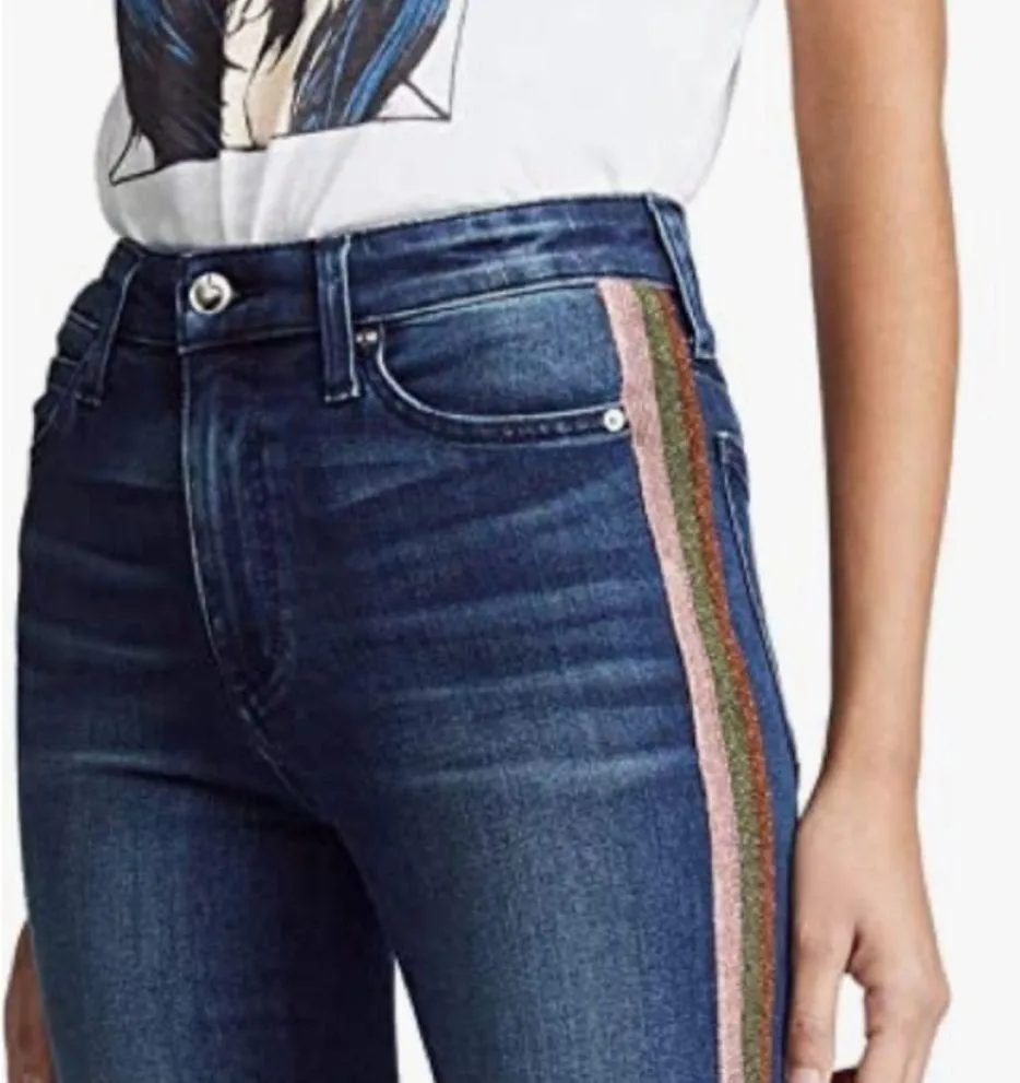 Joe's Jeans Skinny Charlie Ankle Side Stripe High Waist in Jillie Size 27 NEW - Image 6