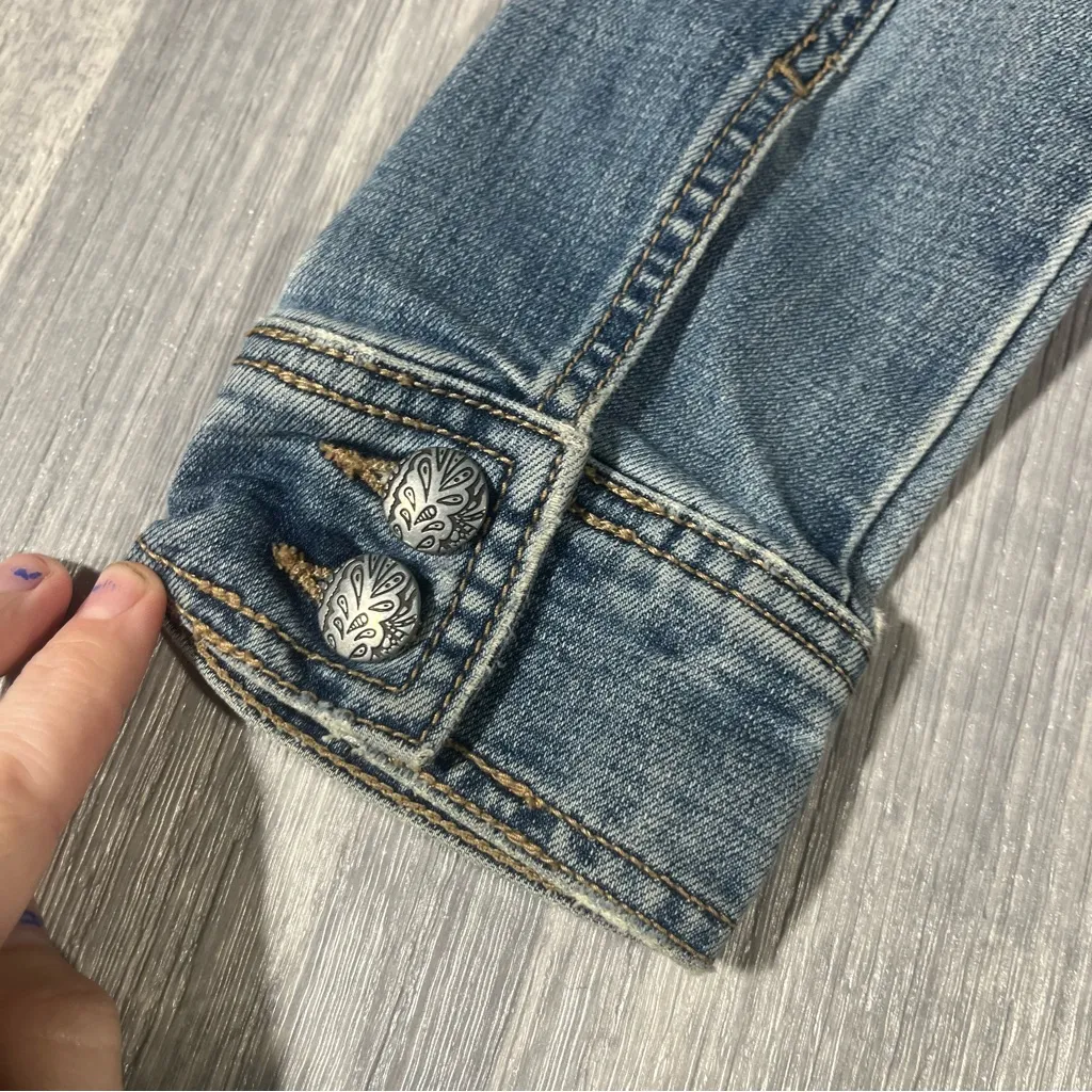 Prana Light Medium Classic Denim Jacket; Small Women's - Image 12