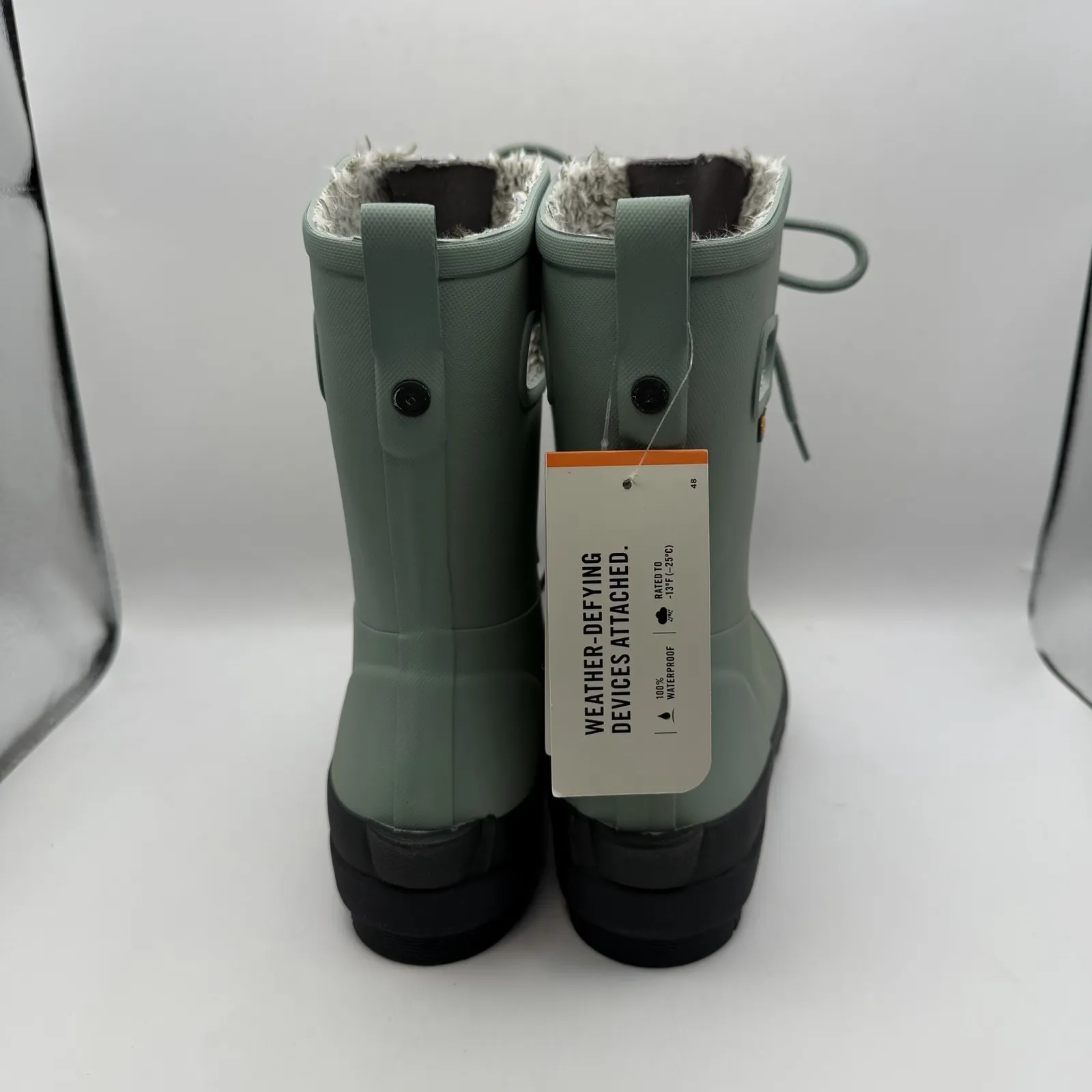 Bogs Amanda II Lace 537823 Rain Boots Women's Sz 6 Jade Waterproof Comfort Green - Image 4