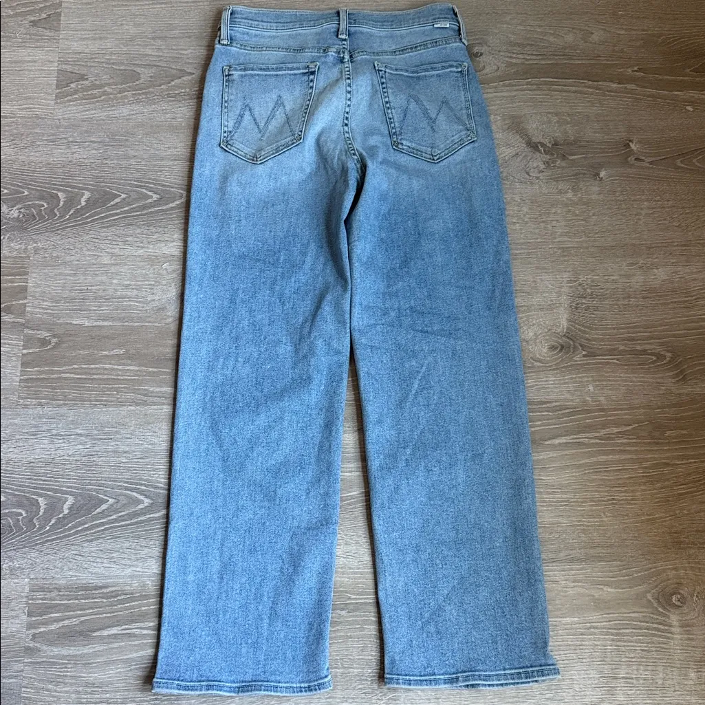 MOTHER The Rambler Zip High Rise Ankle Straight Jeans in County Line 28 Blue - Image 3