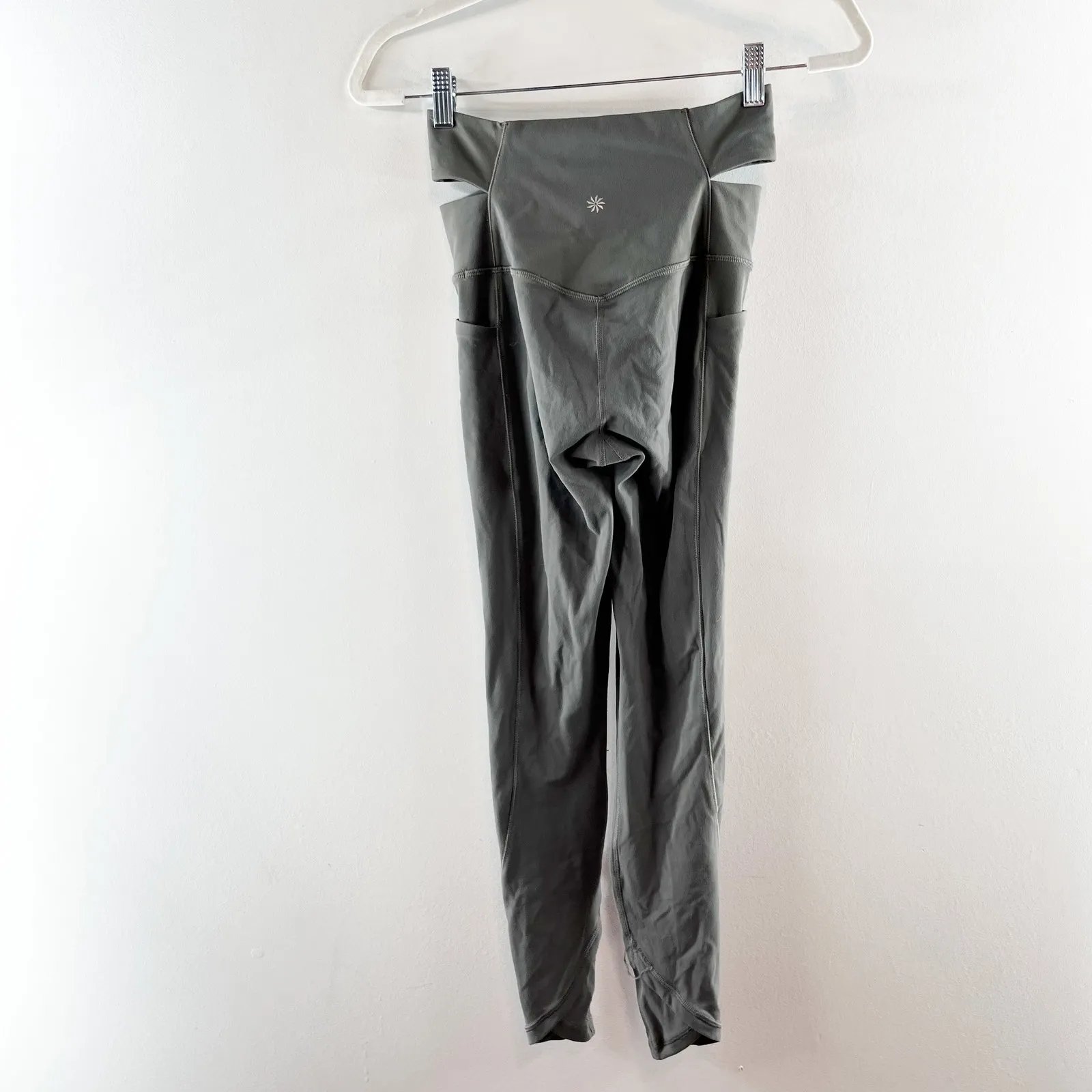 Athleta Salutation Stash Wrap Tight Leggings Hematite Gray XS - Image 6