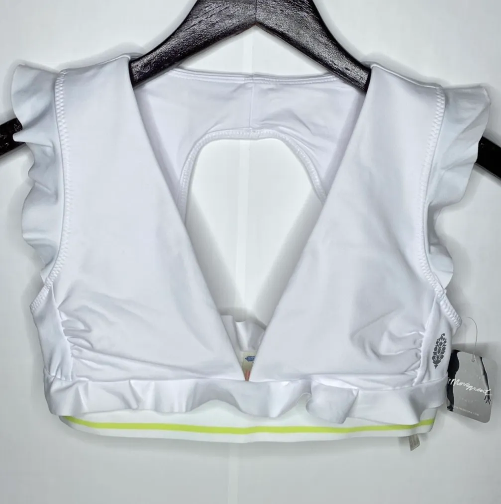 Free People Movement Ruffle Bra Small White - Image 7