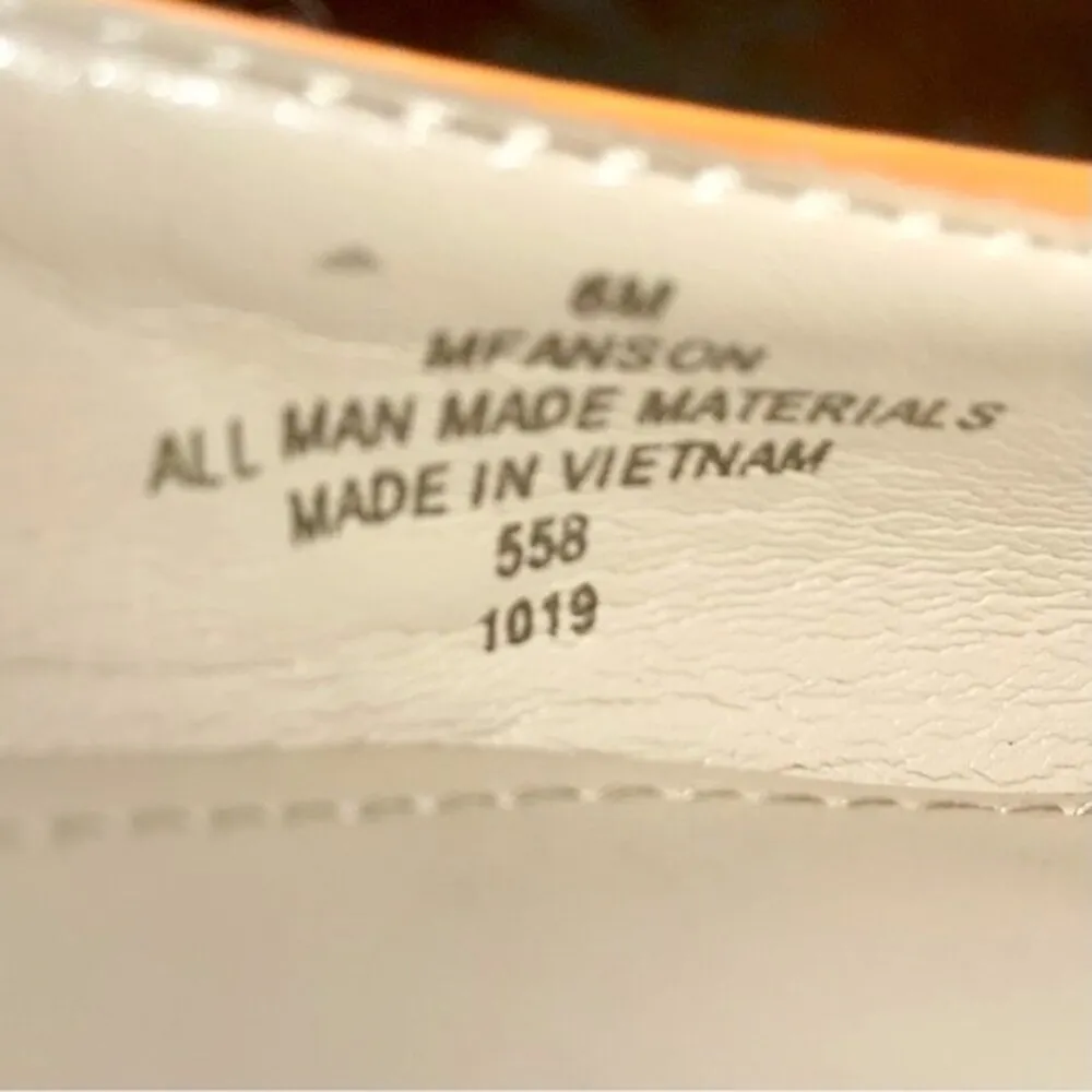 Marc Fisher Anson Orange Patent Faux Leather Slip-On Slingback Ballet Flats - Image 8