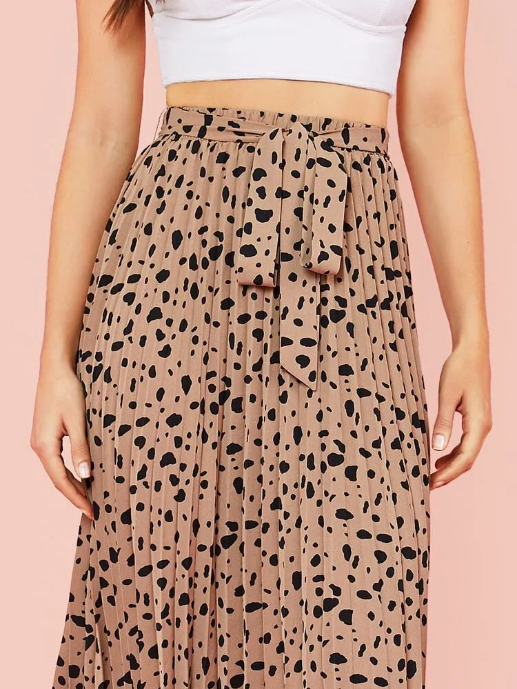 SheIn Leopard Print Pleated Skirt - Image 3