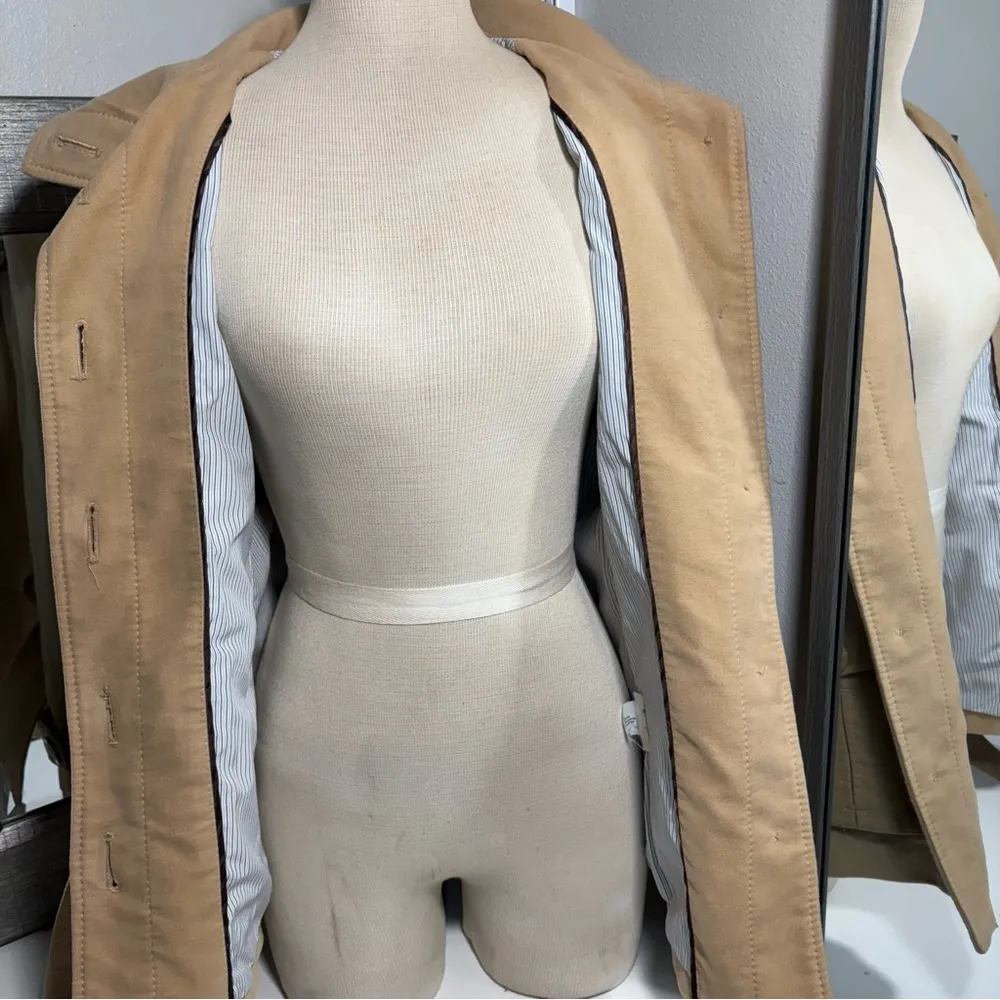 Gap classic woman’s tan/camel peacoat, size small - Image 14