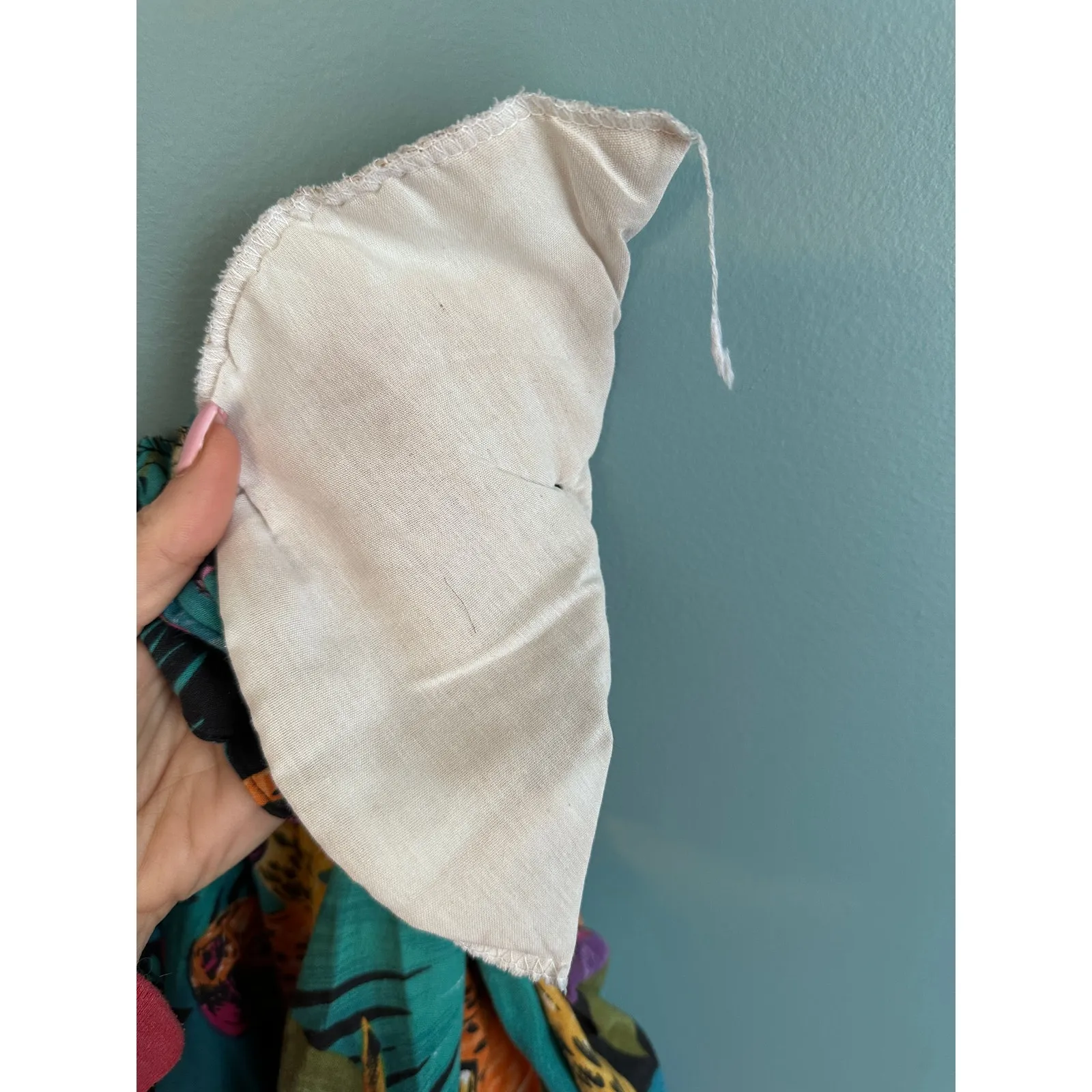 Michele Leslie of California Vintage Tropical Bird Floral Button Down Shirt Blue Size L - Image 5