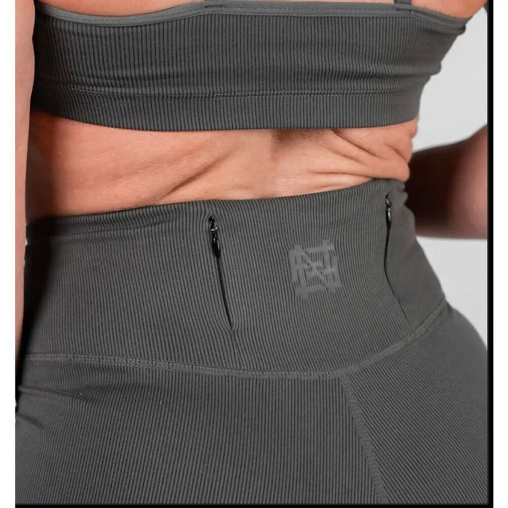 NWT Flag nor Fail ribbed shorts charcoal black size small - Image 6