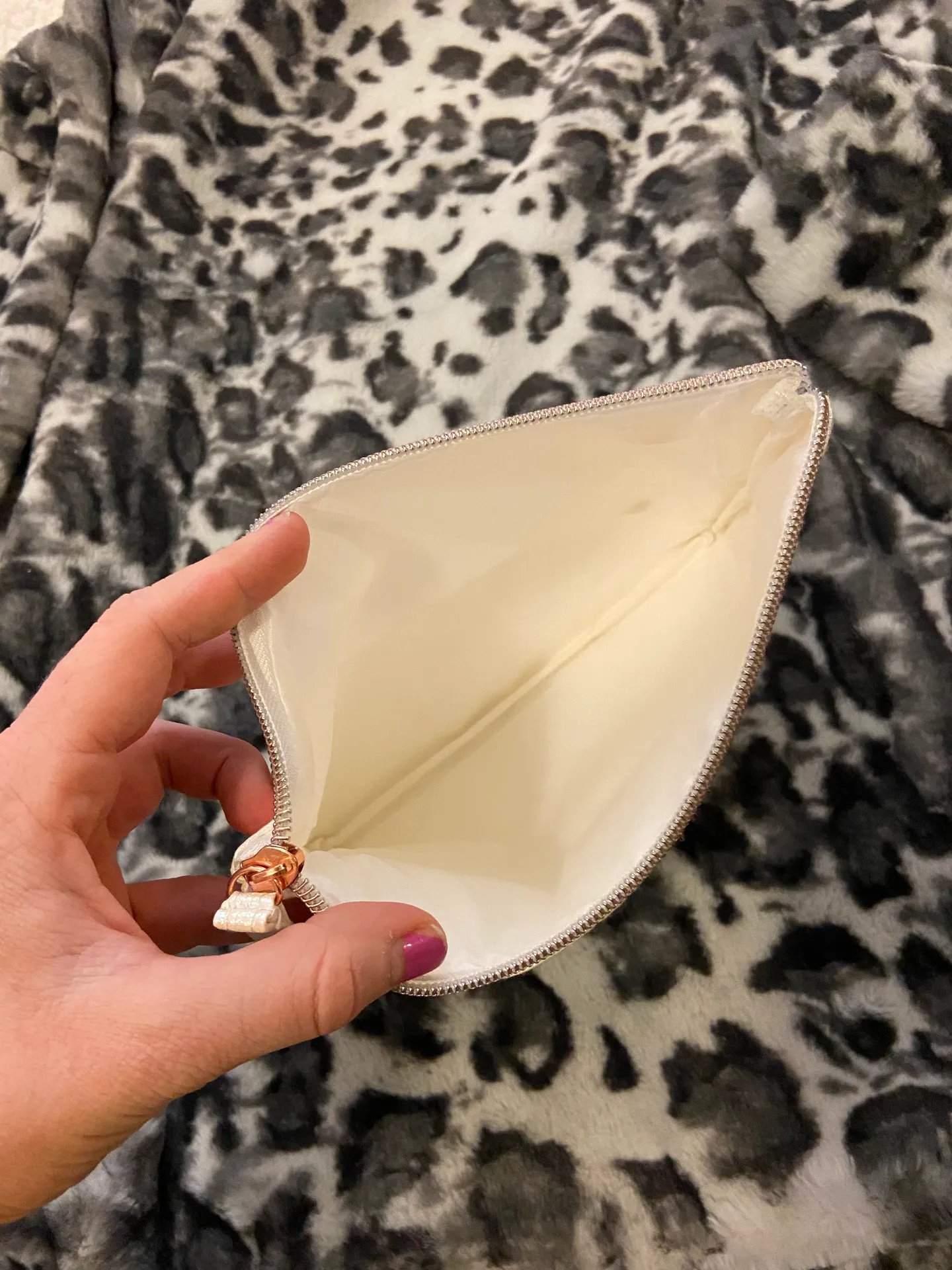 Iridescent shiny festival party wristlet clutch White - Image 5