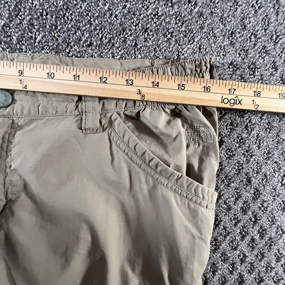 The North Face Womens Convertible Cargo Hiking Pants Sz 10 Beige Zip-Off Outdoor - Image 10