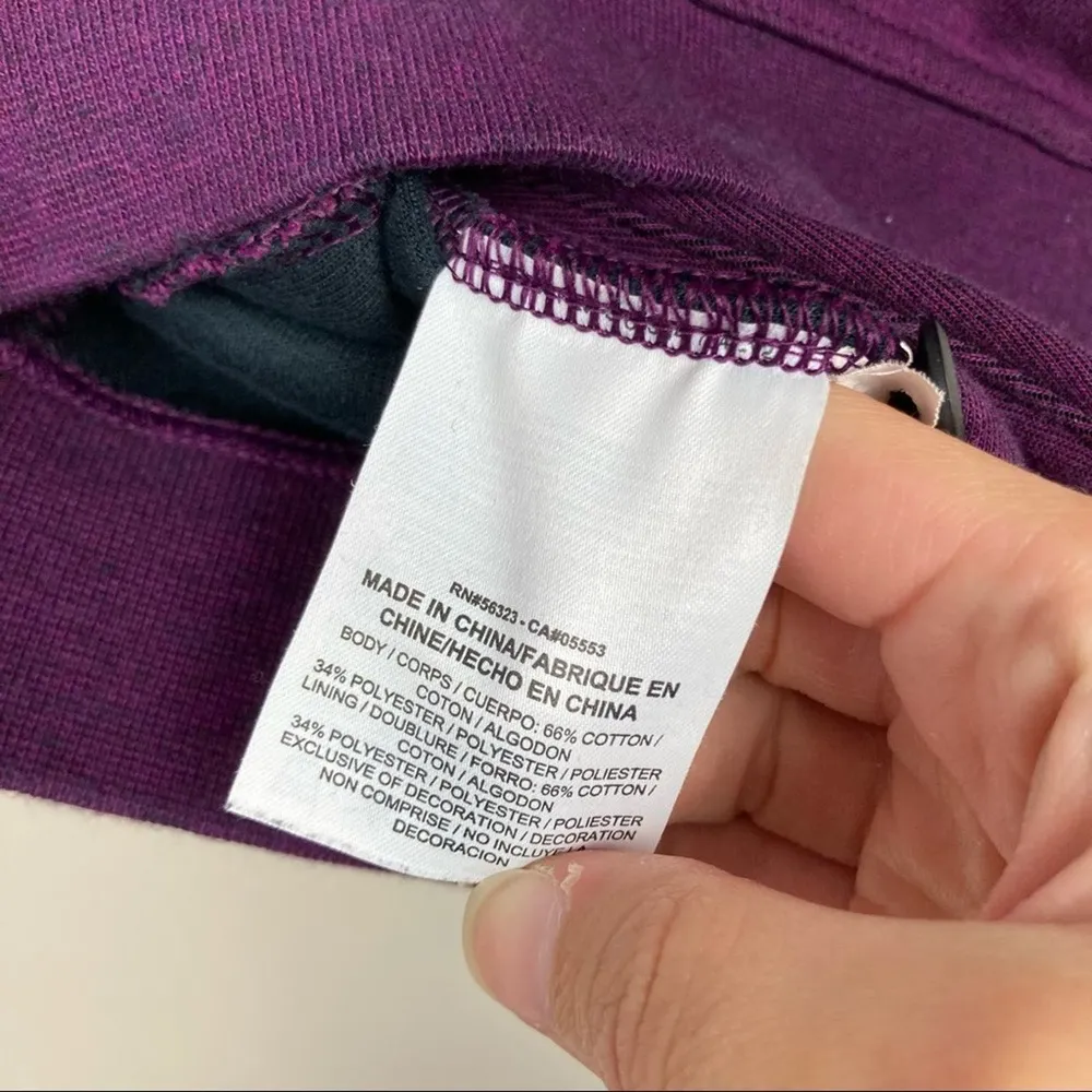 Nike Tech Purple Sleeveless Fleece Hooded Vest Sz S - Image 6