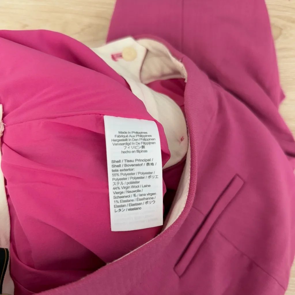 J.Crew 2 Crop Willa Pants Garden Dahlia Business Office Preppy Chic Career Pink - Image 6