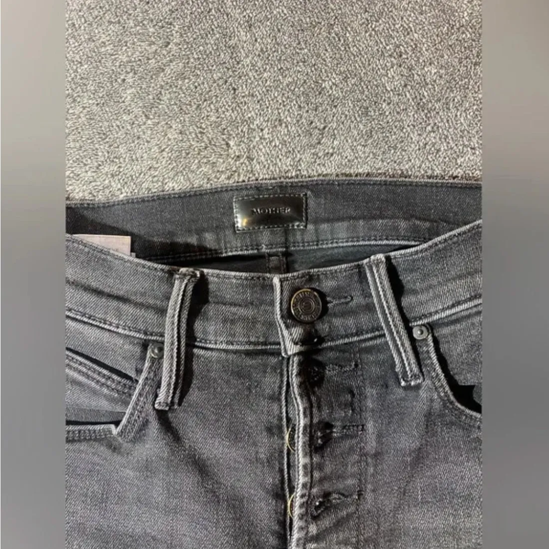 Mother‎ The Pixie Dazzler Ankle Fray Night Shade Jeans ( 23 ) Black - Image 3