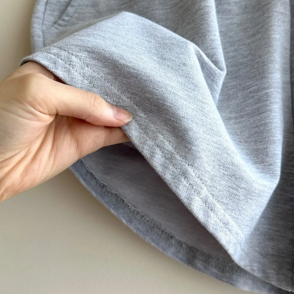 Amazon Grey High Waisted Sweat Shorts, Activewear Shorts, Size Medium - Image 7