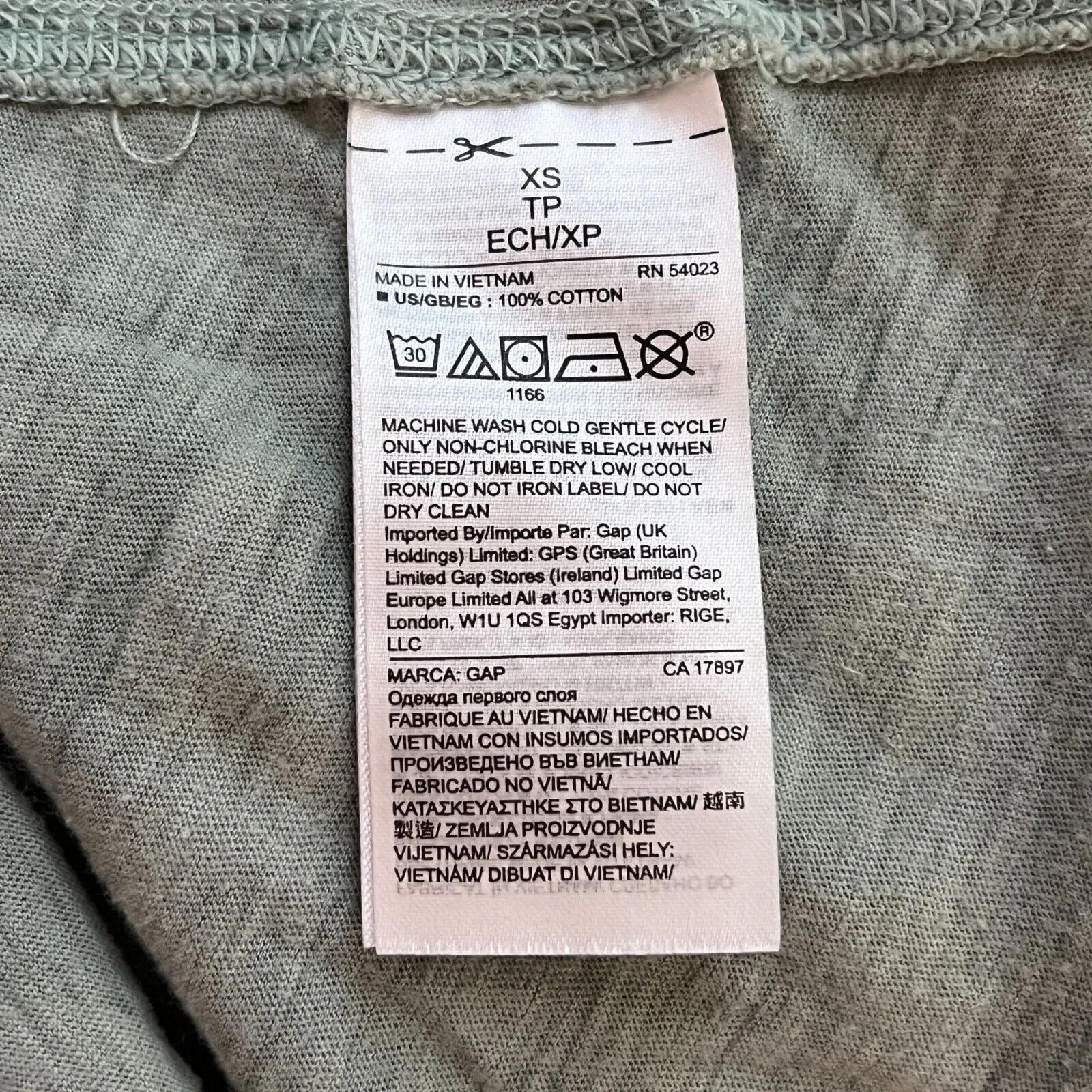 Gap Shirt Womens XS Muted Green Camo Camouflage Tee Casual Urban‎ Basic Comfy - Image 6