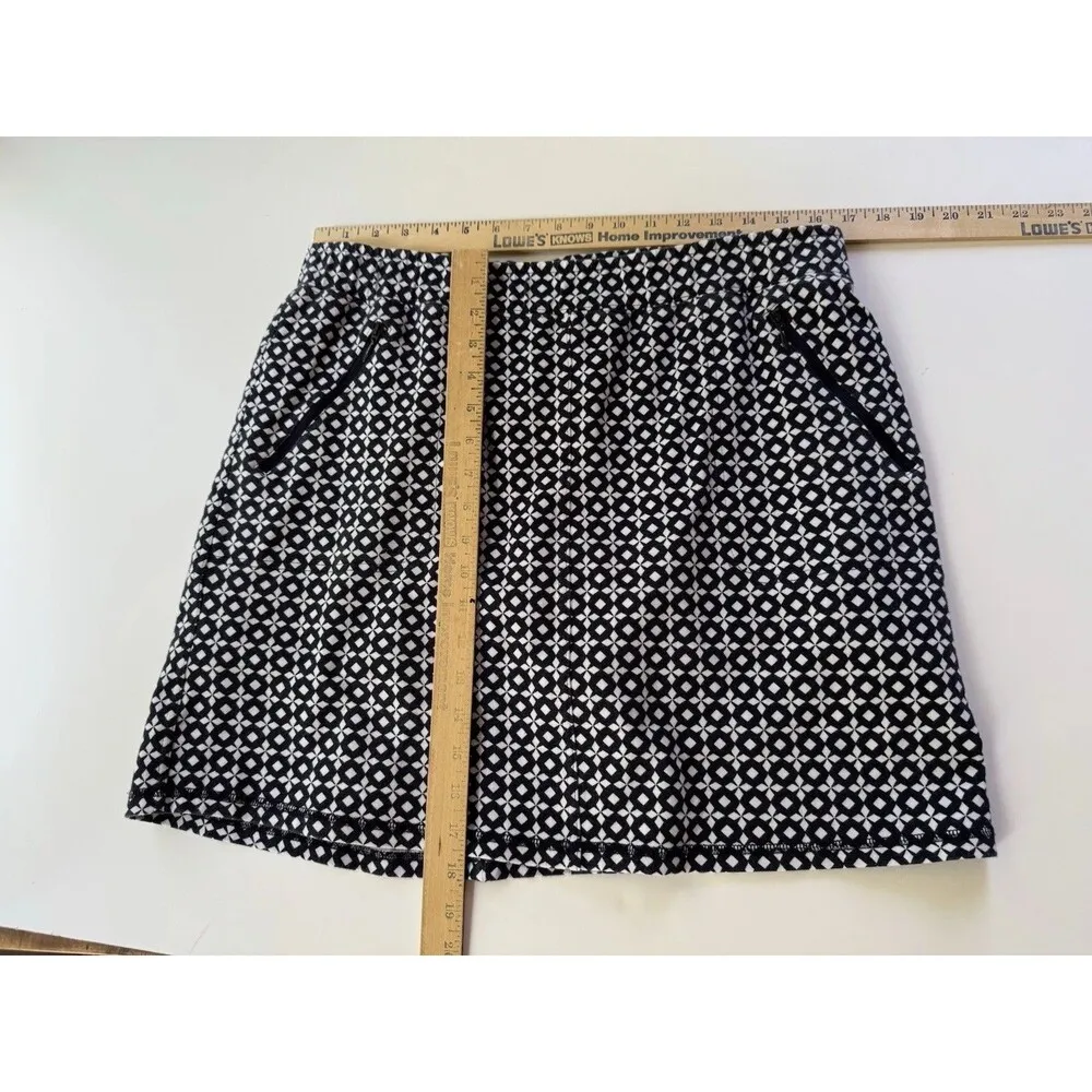 T by Talbots Skort Pockets Skirt Built In Shorts Women’s X Navy White - Image 6