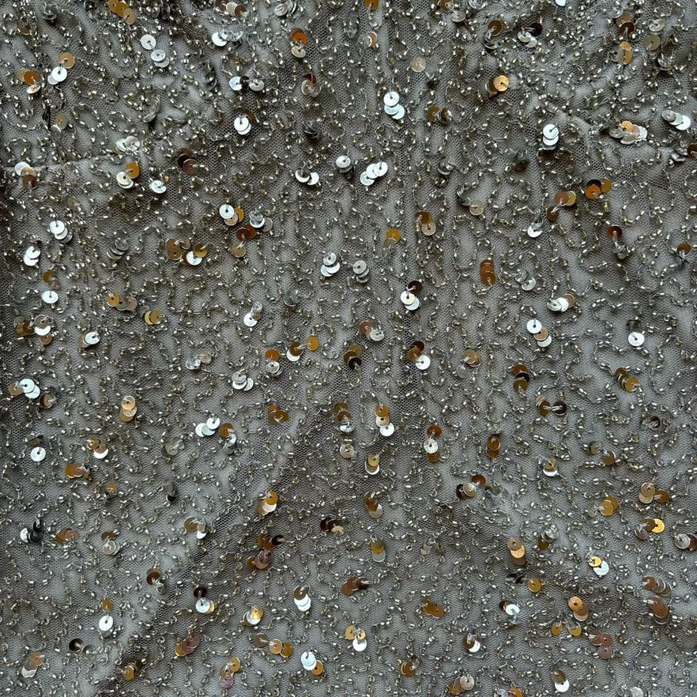 Marina Vintage Women's V Neck Sleeveless Sequins Beaded Embellished Tank Top Size M - Image 3