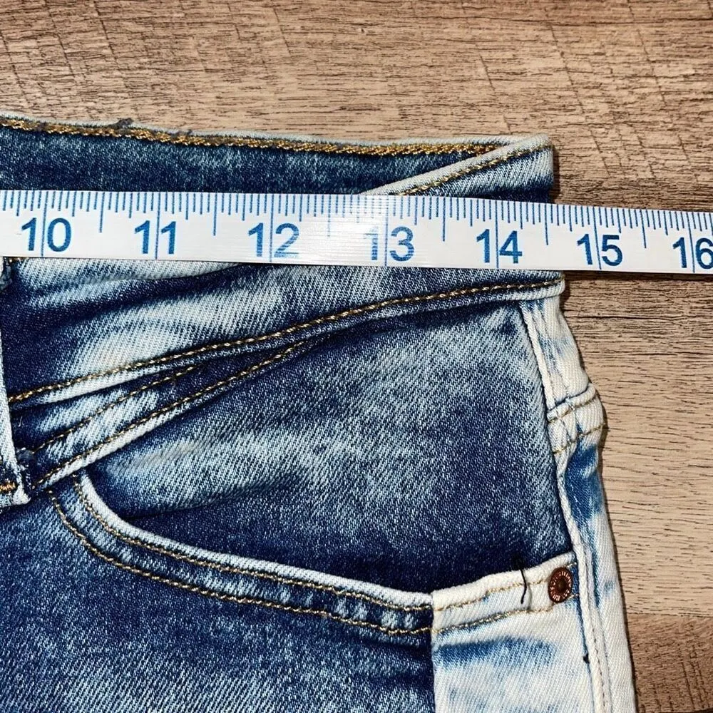 Hudson Womens Zoeey Straight Cropped Distressed High Rise Jeans Blue Size 29‎ - Image 12