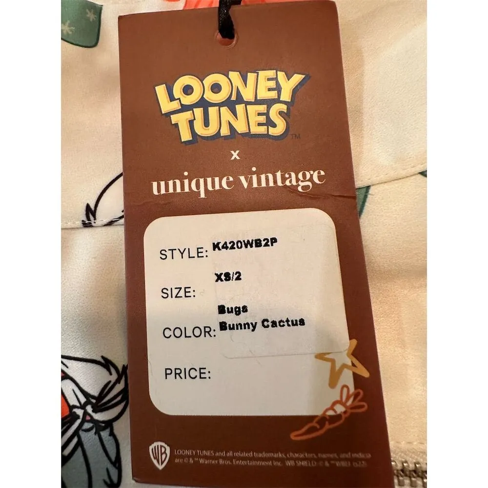 Unique Vintage Looney Tunes Bugs Bunny Cactus Midi Skirt XS Multicolor - Image 6