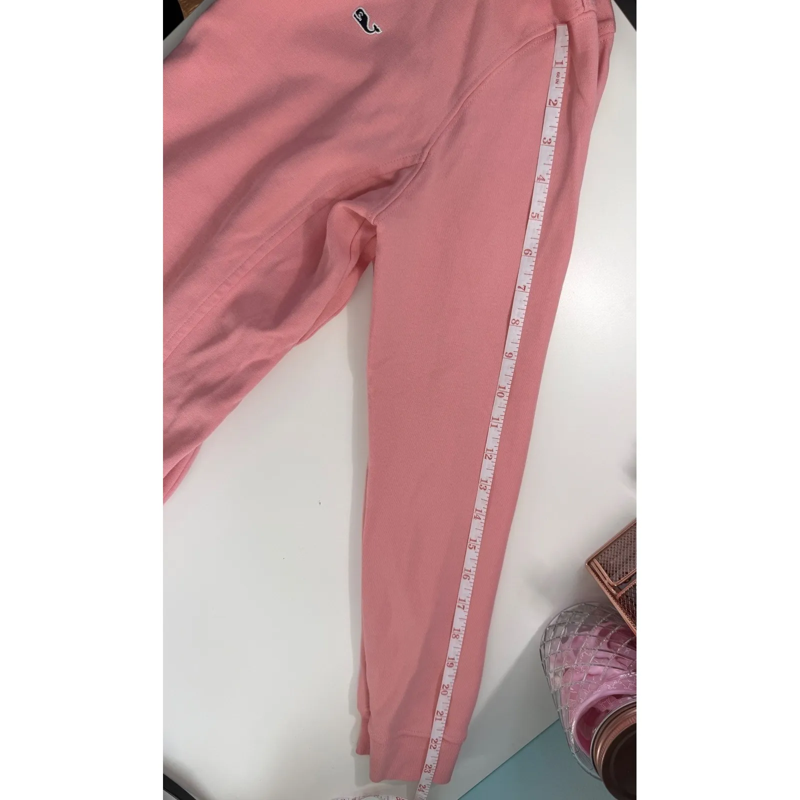 Vineyard Vines Womens Pink Whale Logo Quarter Zip Pullover Sweatshirt‎ Size S - Image 8