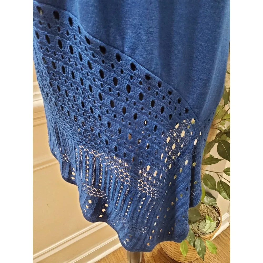 Grace Elements Women's Blue Rayon Scoop Neck Sleeveless Casual Top Blouse Size M - Image 4