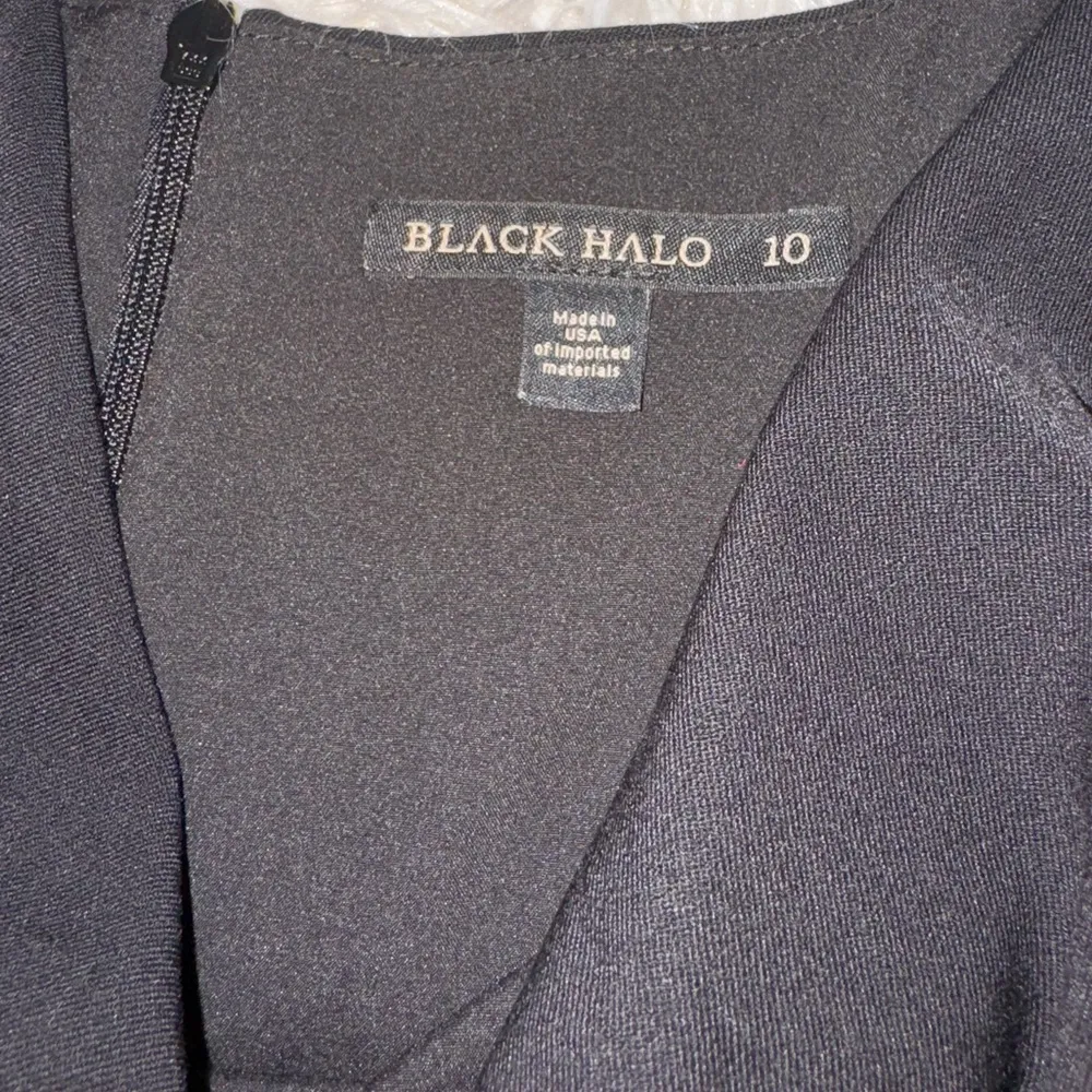 NEW Black Halo Jackie O Belted Romper Dressy Jumpsuit black size 10 - Image 6