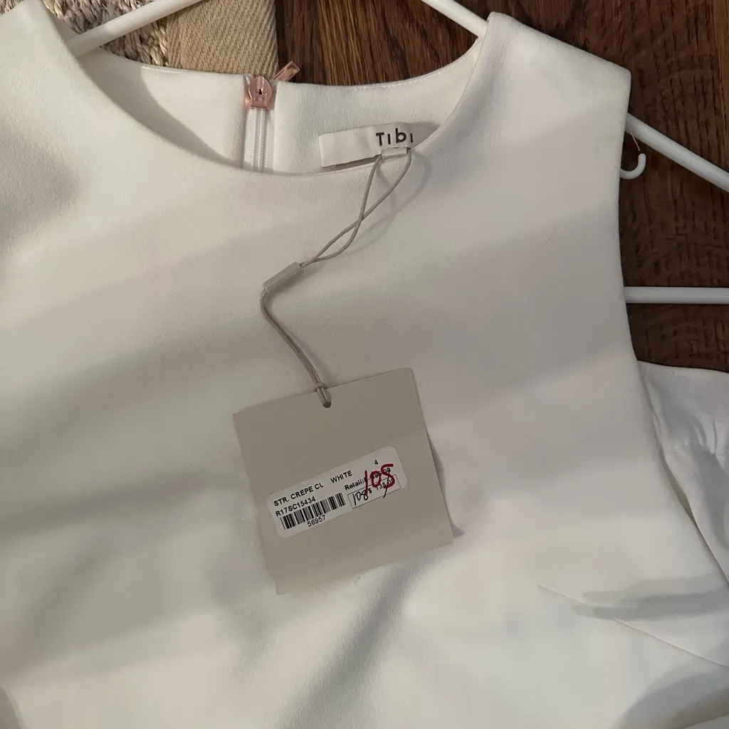 Tibi White off the shoulder dress - Image 3