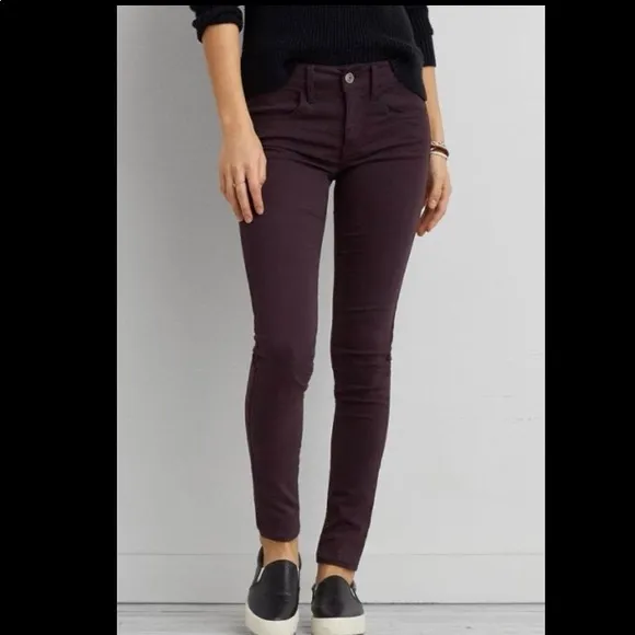 American Eagle Jeggings 360 Super Stretch Eggplant Purple Women's Size 8 Regular - Image 7