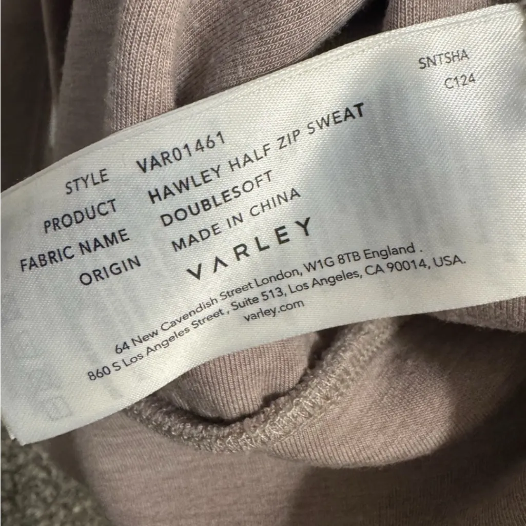 Varley Hawley Half Zip | Taupe Marl - Image 6