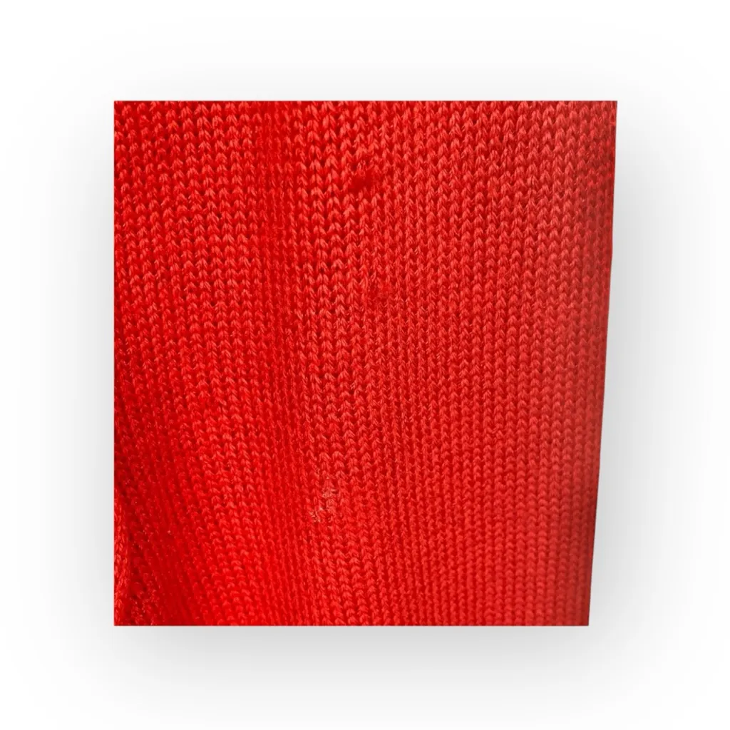Vintage 70’s: St John Marie Grey ♔ Button Collar Knit Pullover Cardigan ♔ Red ♔ - Image 3