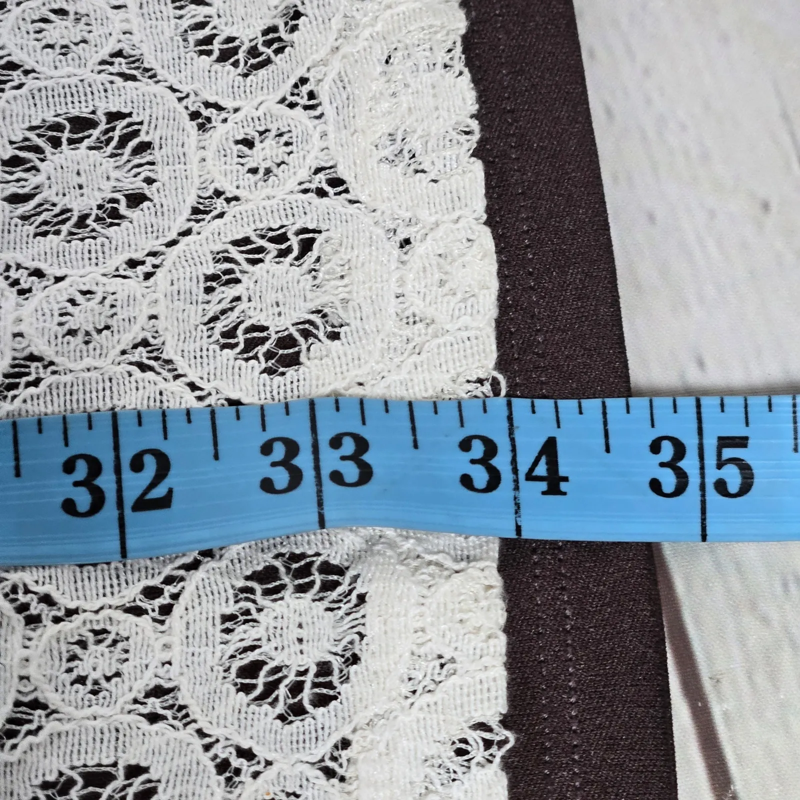 Suzi‎ Chin Lace Dress White Short Sleeve Sheath Knee Length Size 12 - Image 7