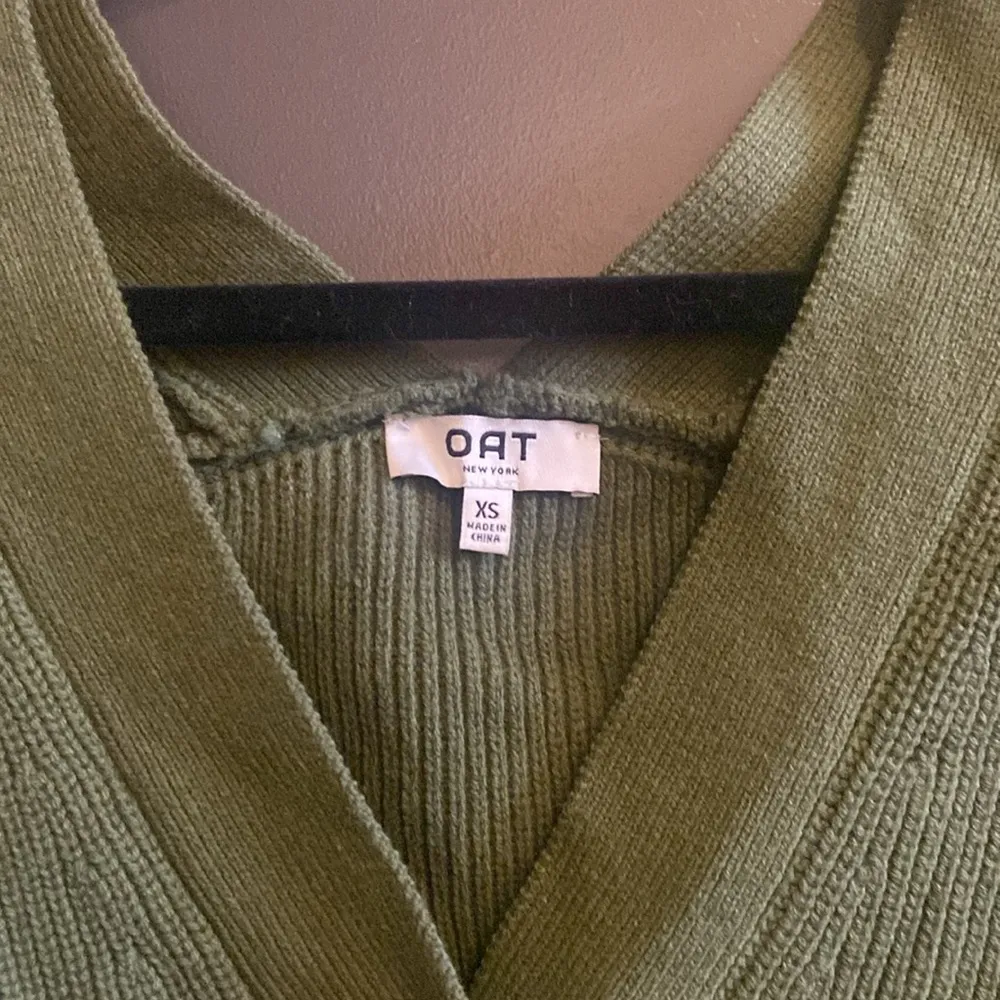 OAT Green Cardigan Sweater Size XS - Image 2