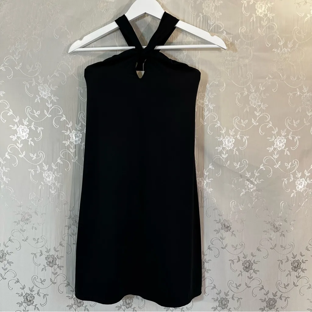 Athleta Black Halter Tie Tennis Athletic Sport Mini Dress XSMALL - Image 3