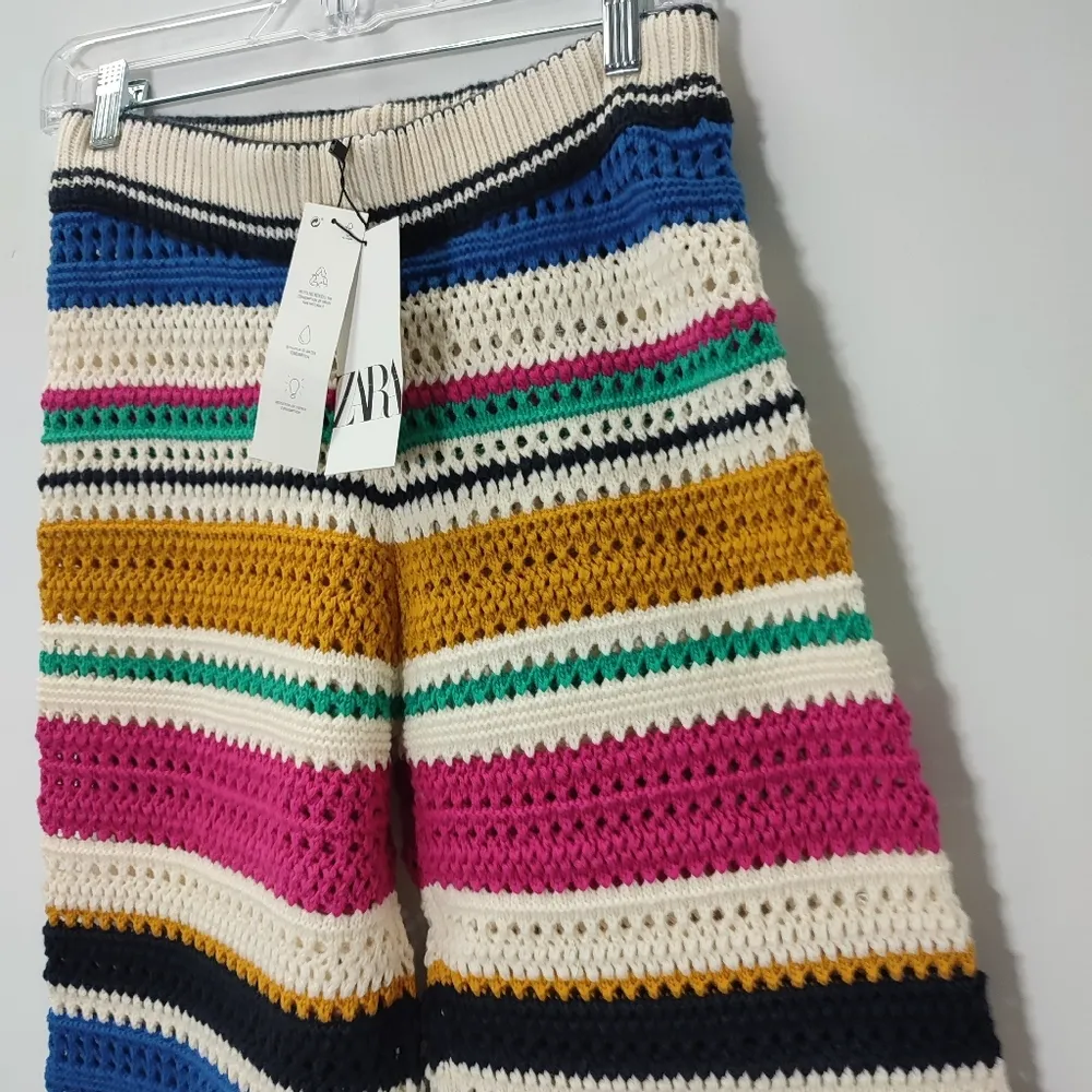 ZARA MULTI-COLORED KNIT PANTS NWT size S - Image 6